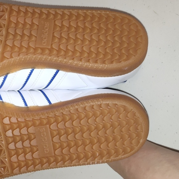 Adidas Samba Original Sneakers White Lucid Blue Size men's 11.5 - Picture 12 of 12